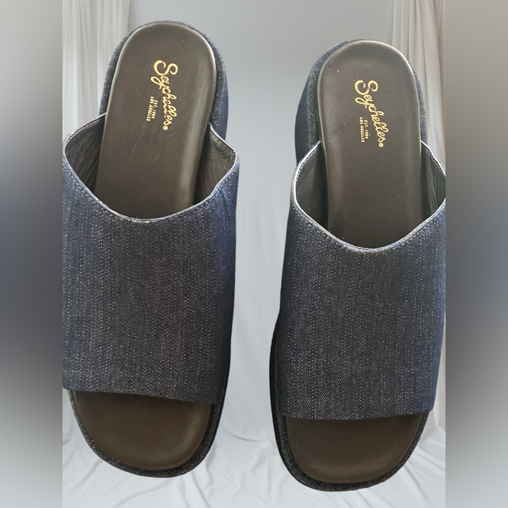 Seychelles Goodies Platform Sandal in Indigo Size 9 New Without Box